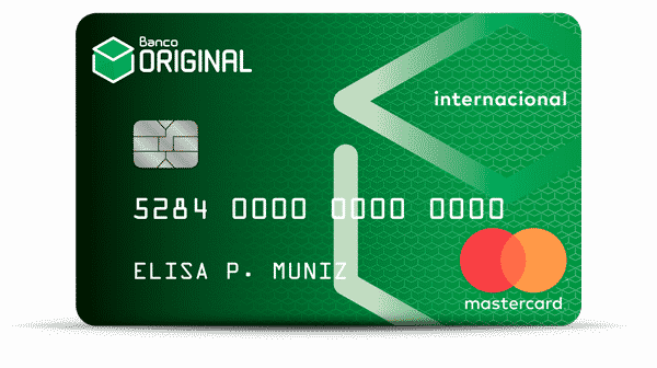 Cartão do banco original Mastercard internacional