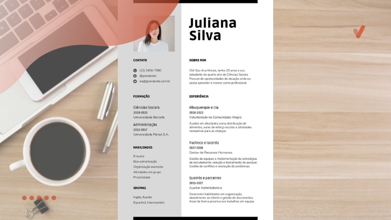Forma de montar um currículo atraente